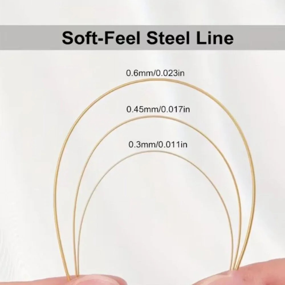 KMEOSCH Gold 7-Strand  Flexible Braided  Beading Wire .60mm  30m
